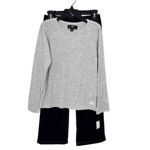 7 For All Mankind Girls 2 Piece Set‎ Grey Long Sleeve Top Blue Jeans  Size 6 NWT